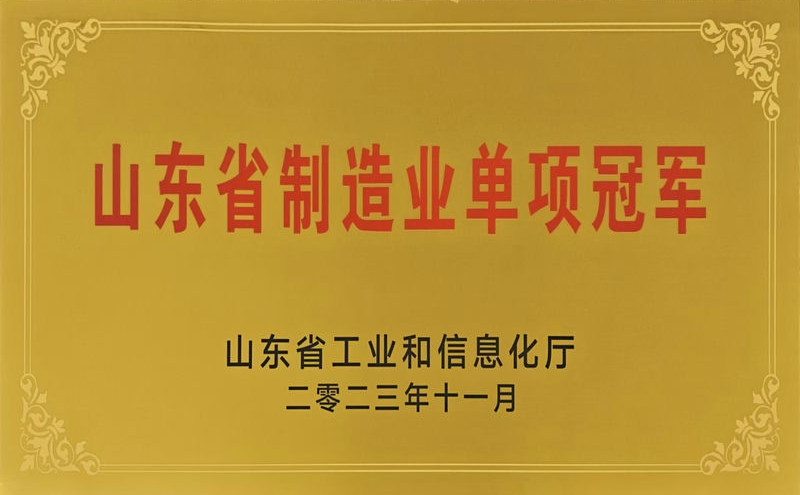 山東省制造業(yè)單項(xiàng)冠軍